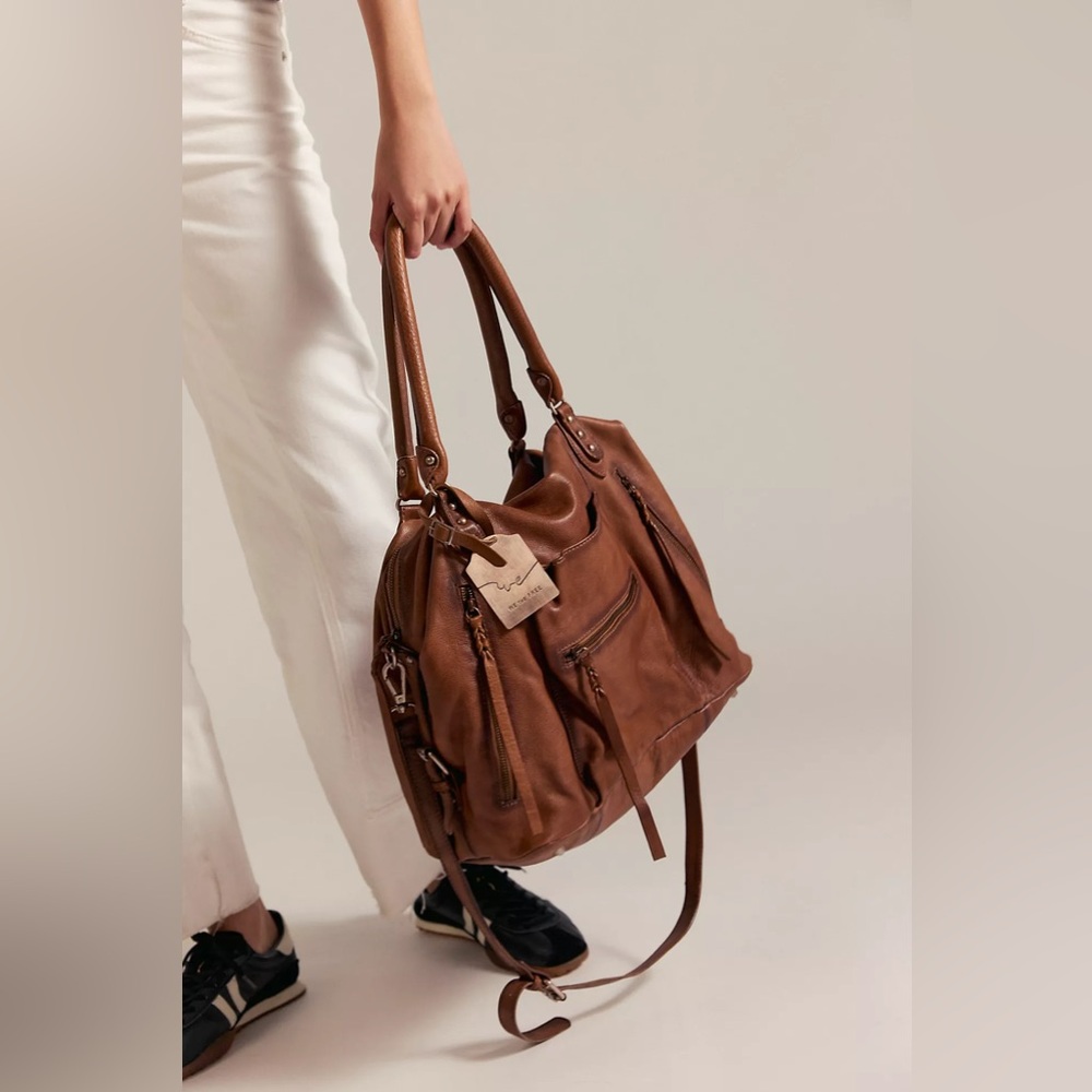 Free people We The Free Emerson Tote Bag saddle - Picture 9 of 9